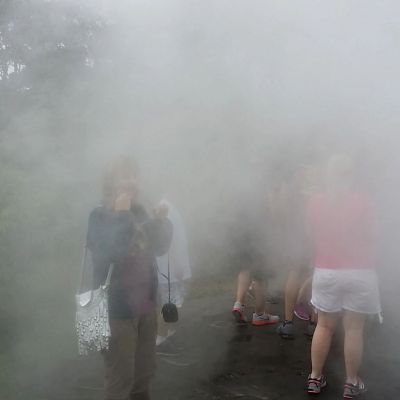 smoke from a fire hydrant