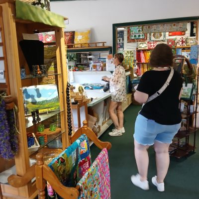 a person standing in a room