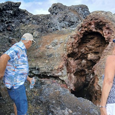 a man standing on a rock